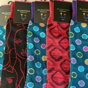 (5) BUGATCHI Men's Dress Socks One Size